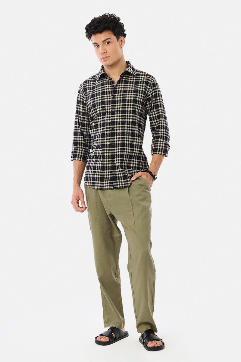 SNITCH Linen Blend Baggy Trousers